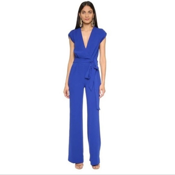 Diane Von Furstenberg DVF Purdy Crepe Jumpsuit Size 8 - Picture 1 of 16